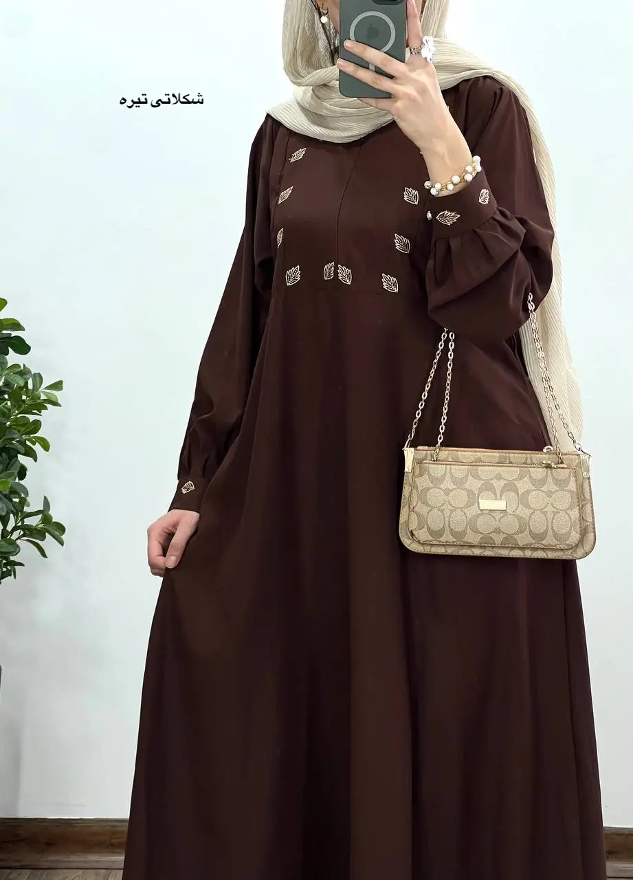 مانتو عبایی گلدوزی محنا 1